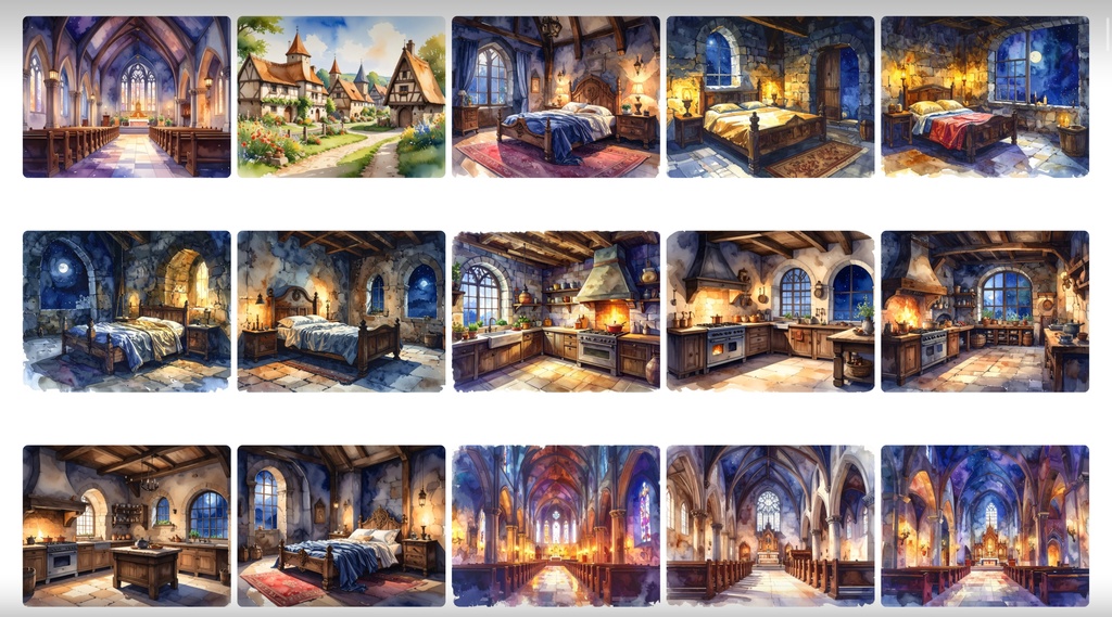 《背景400枚》中世や街の空撮《TRPG/配信/ゲーム》