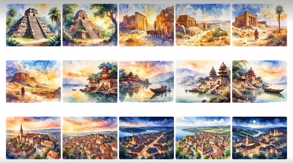 《背景400枚》中世や街の空撮《TRPG/配信/ゲーム》