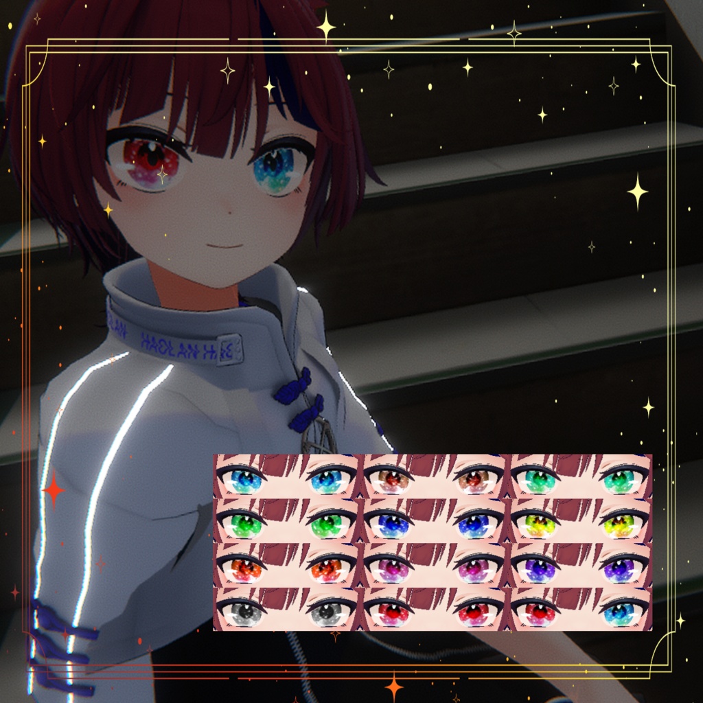 【5モデル対応】jewel eyes EyeTexture【12collar】