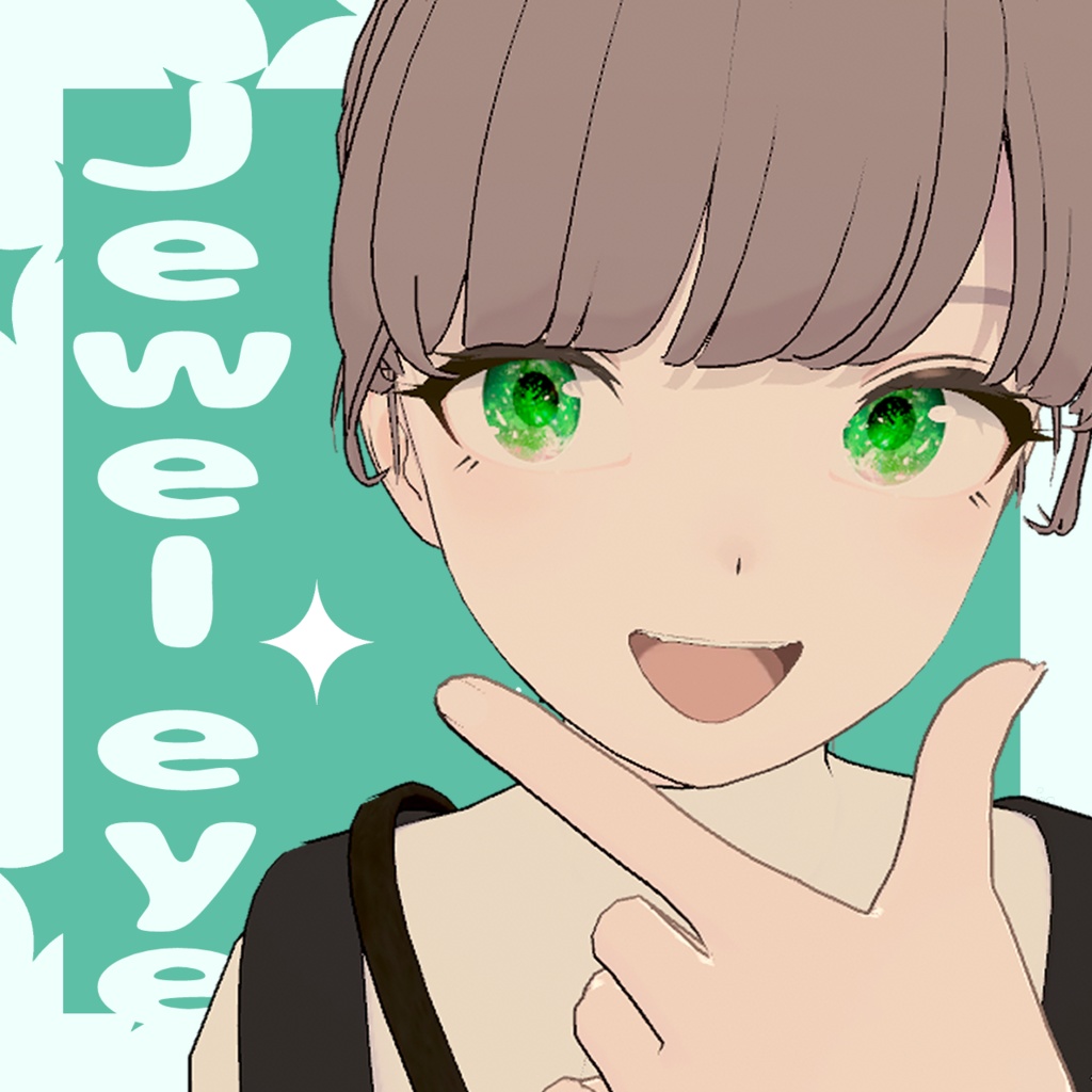 【5モデル対応】jewel eyes EyeTexture【12collar】