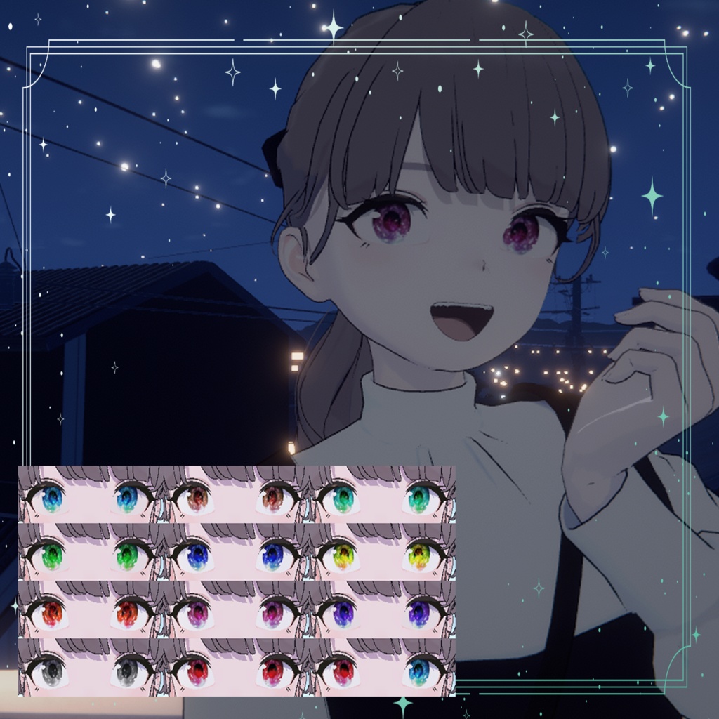 【5モデル対応】jewel eyes EyeTexture【12collar】