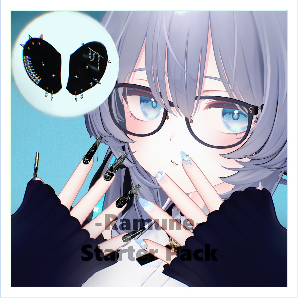 -Ramune- Starter Pack【ネイル2種+ピアス】