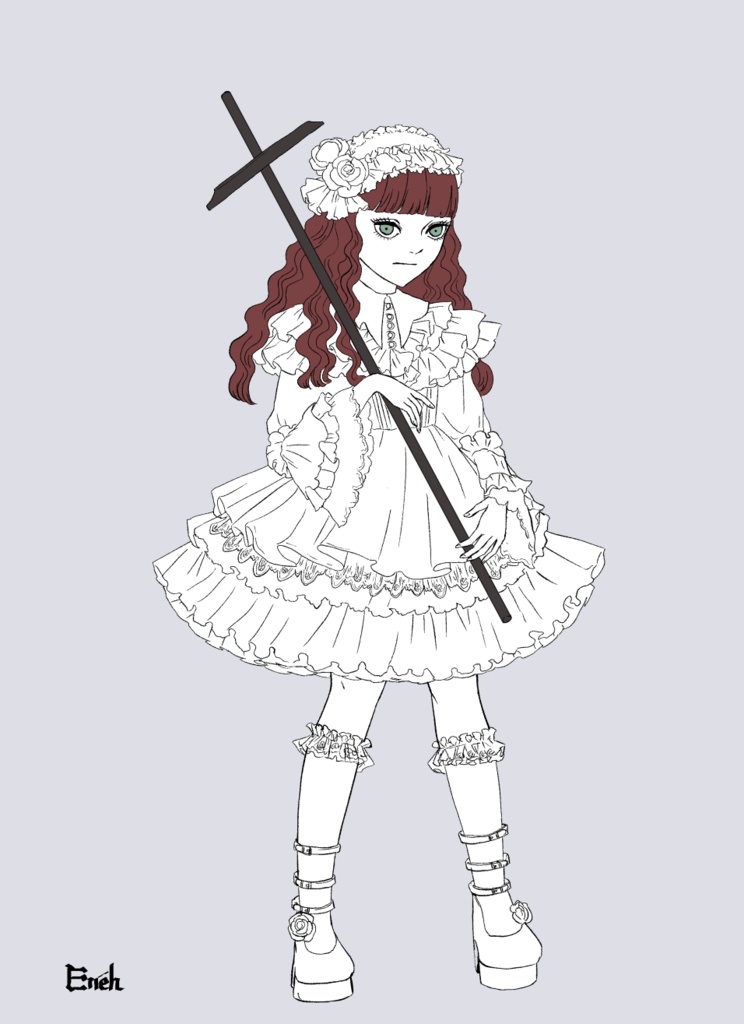 ピクファンPCゴシックロリータポストカード