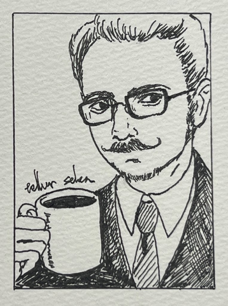 ペン画『Moustache』