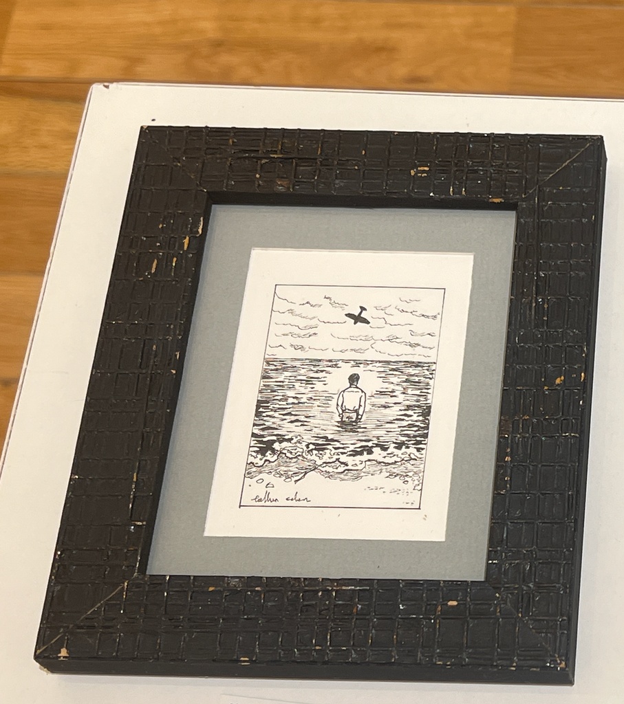 額装ペン画『Murky』