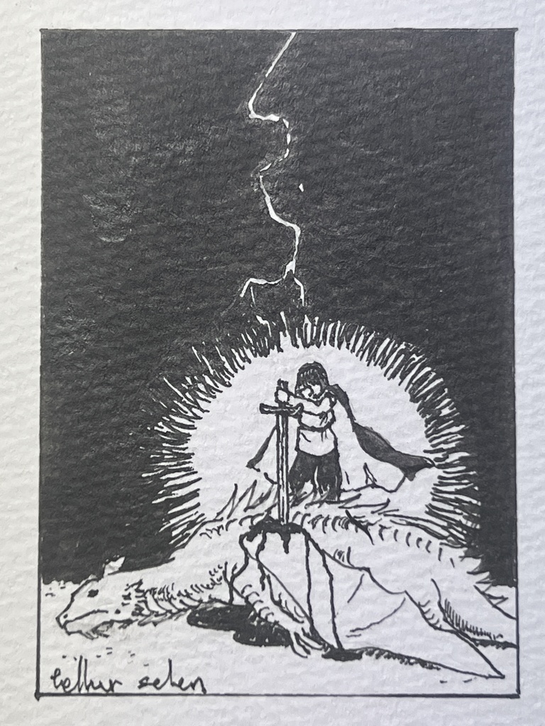 ペン画「Pierce」