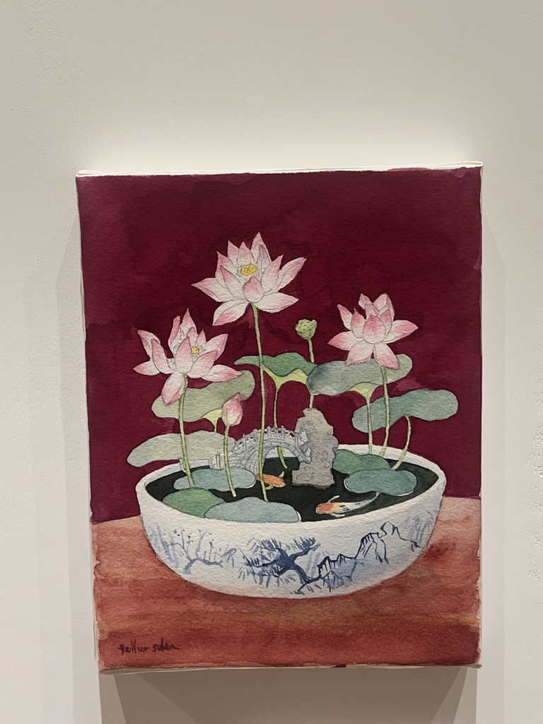 パネル装原画『机上の極楽』