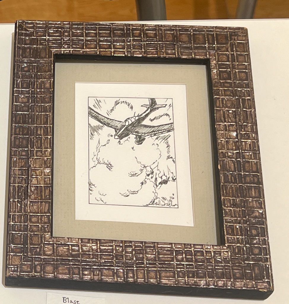 額装ペン画『Blast』