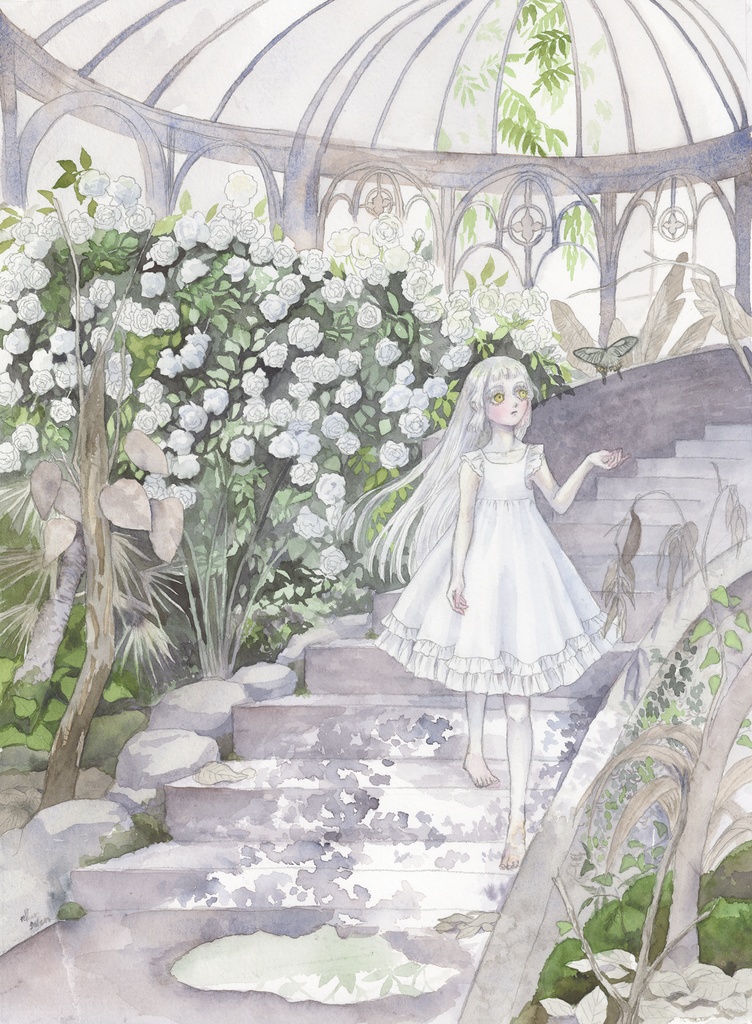 額装原画『Cemetery Rose』