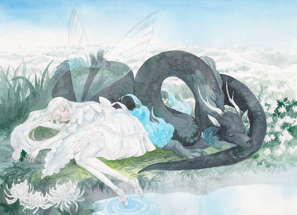 額装原画『無何有に眠る』