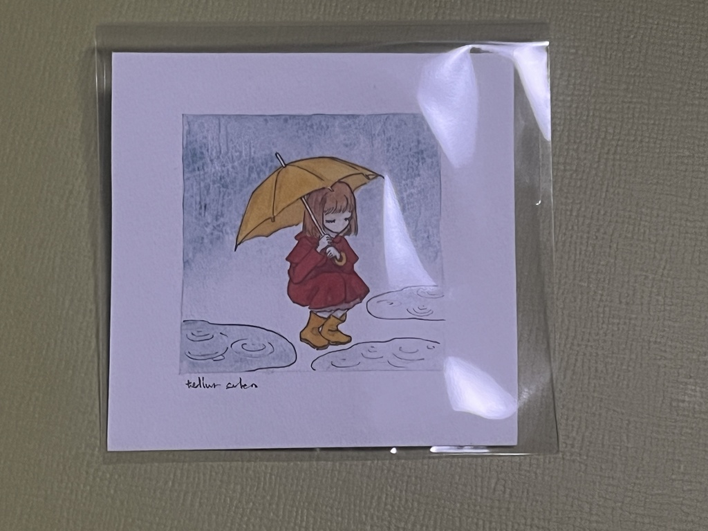 無額装小作品『薄荷ちゃんの夏の思い出 4.雨の日』