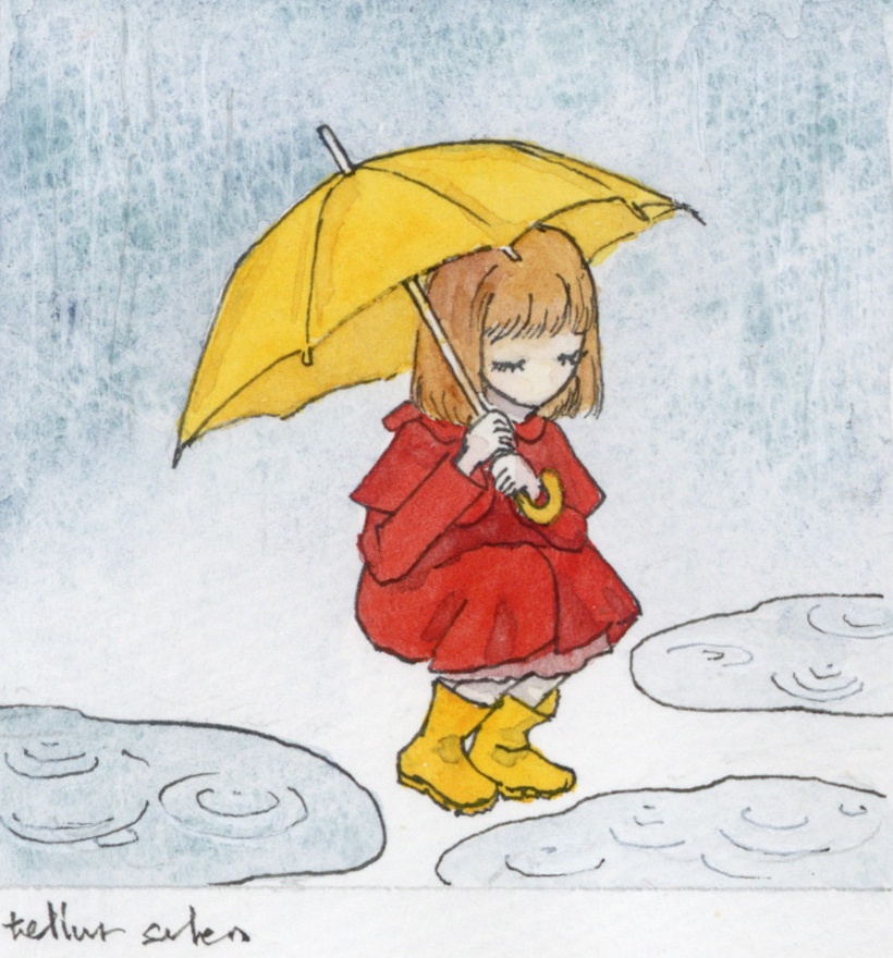無額装小作品『薄荷ちゃんの夏の思い出　４．雨の日』