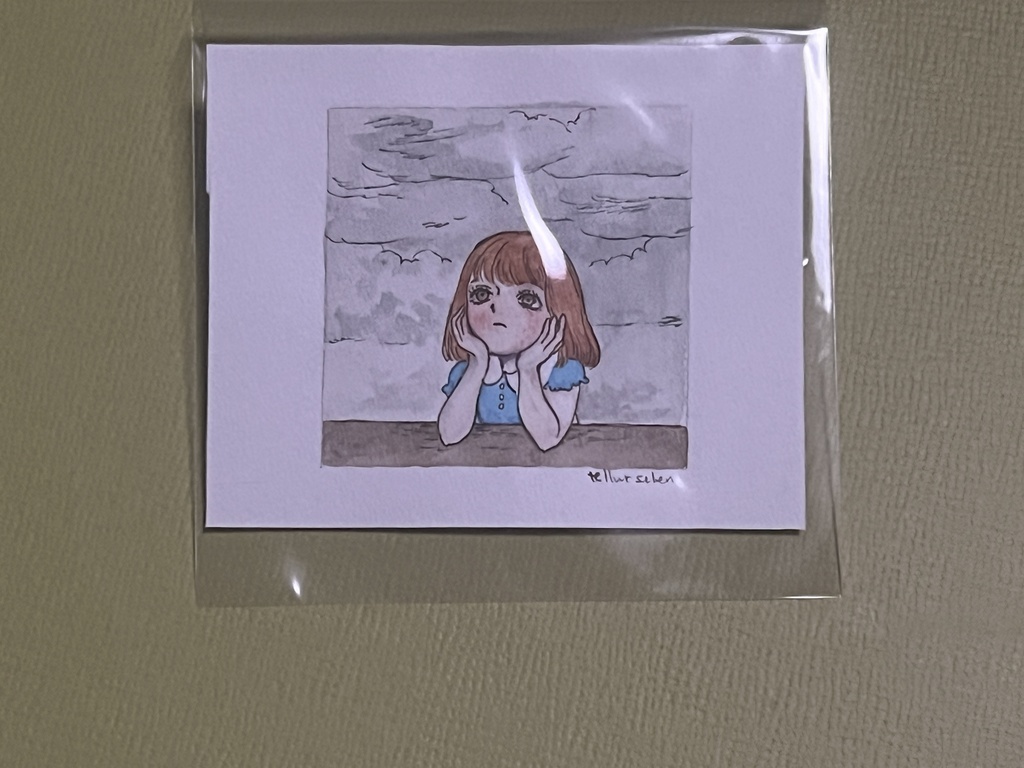 無額装小作品『薄荷ちゃんの夏の思い出 5.くもりの日』