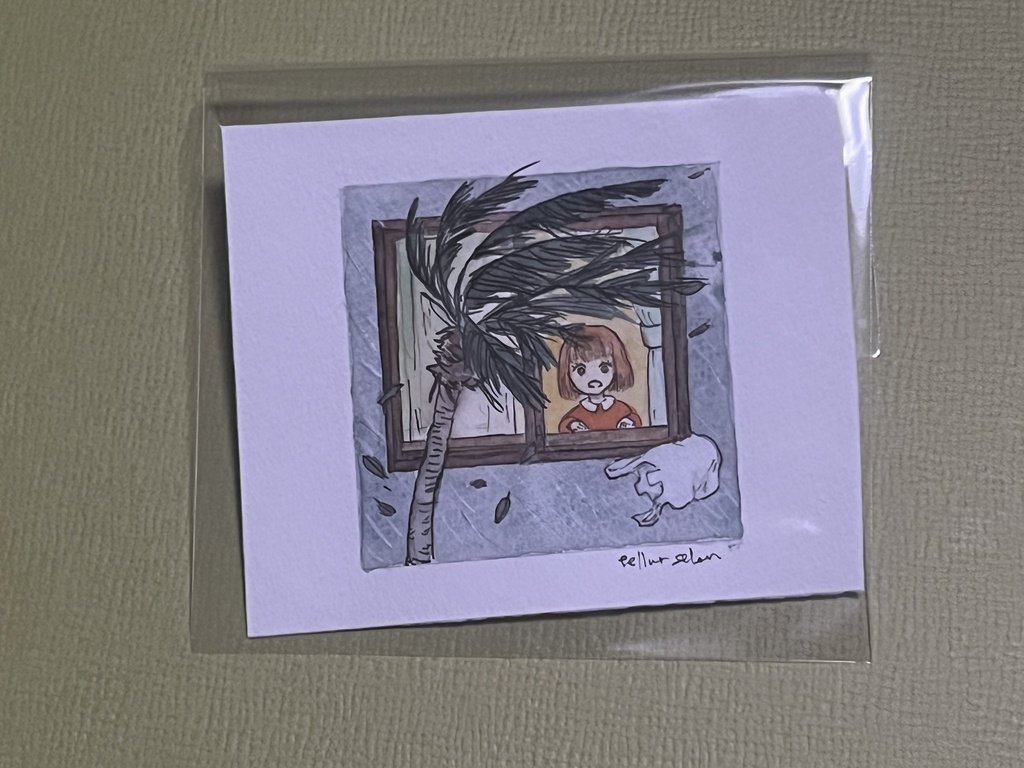 無額装小作品『薄荷ちゃんの夏の思い出 6.嵐』