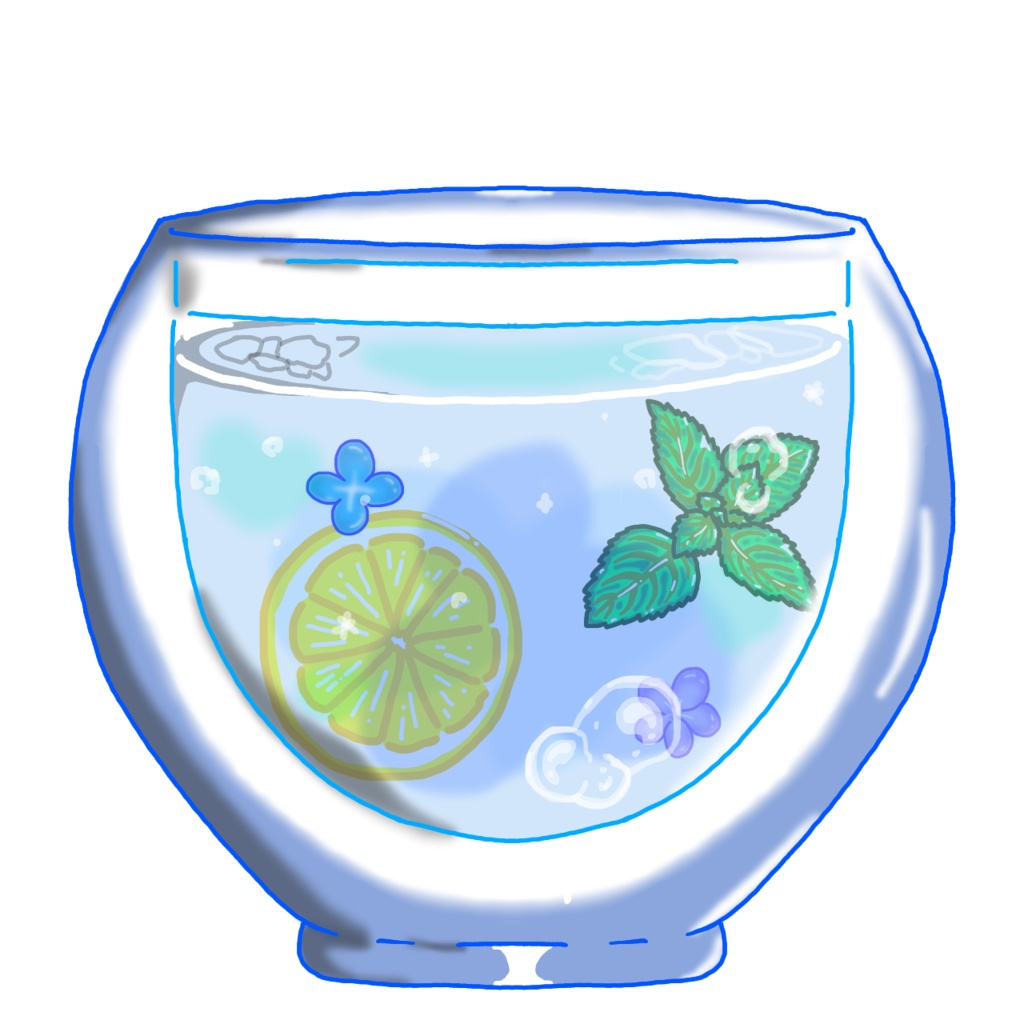 重ねて使えるグラスイラスト1