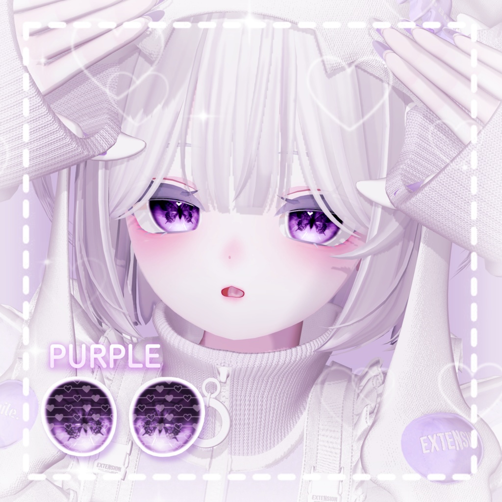 【12アバター対応】♡Butterfly Eye Texture♡