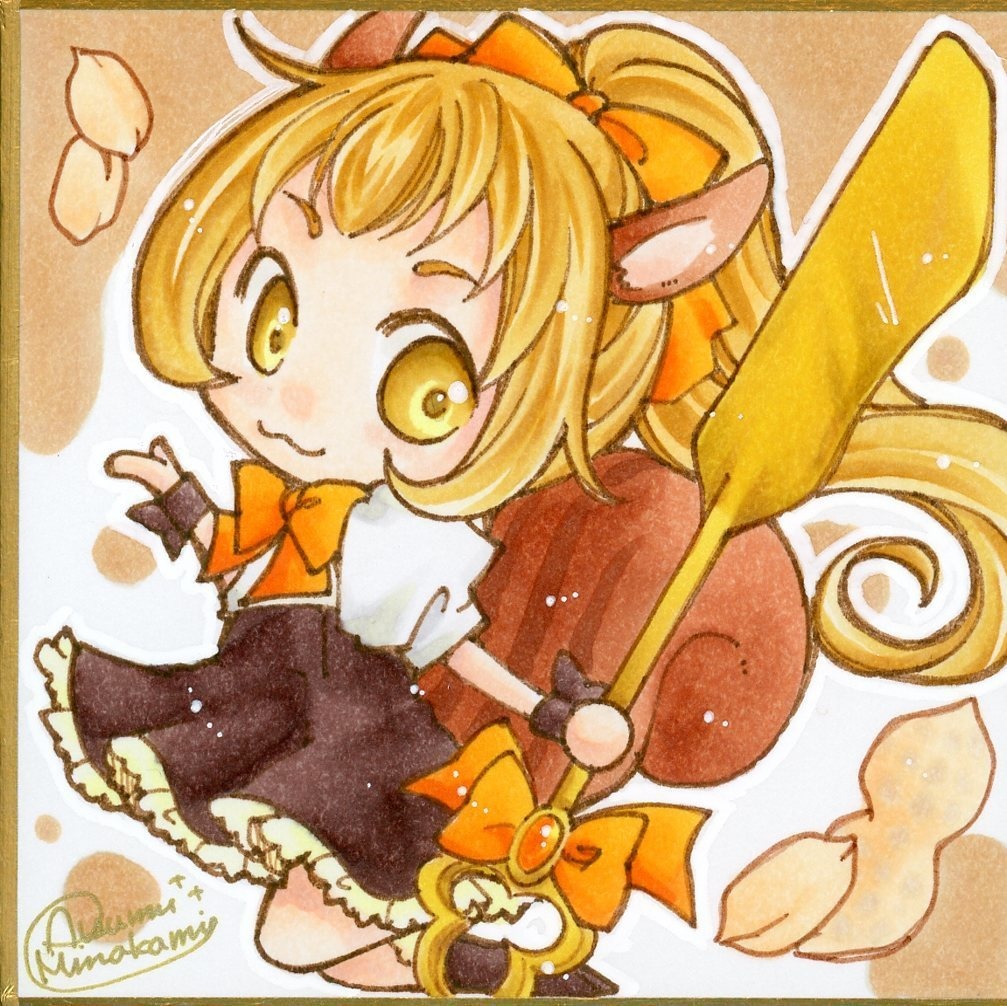 【イラスト原画】ピーナッツバター【豆色紙】