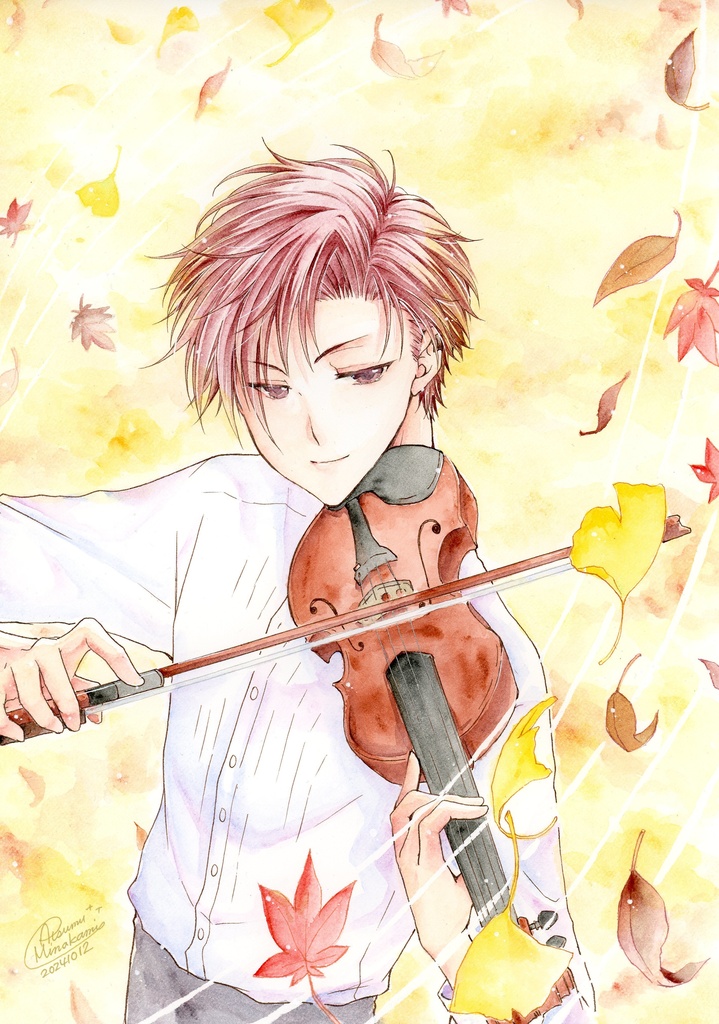 【イラスト原画】秋を奏でる【A4】