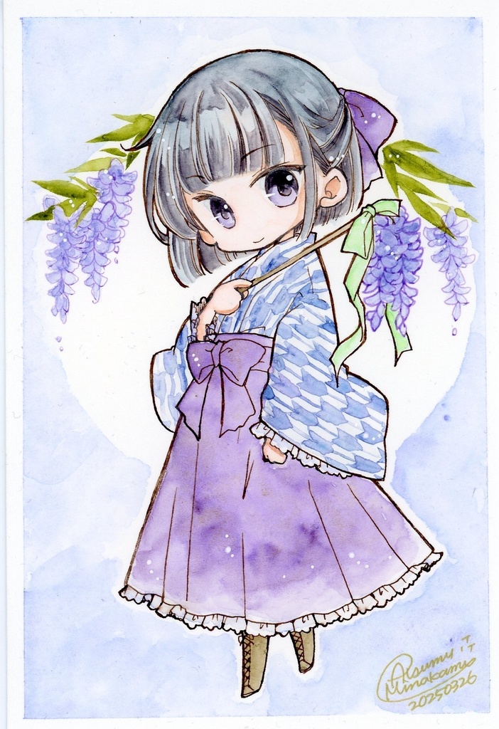 【イラスト原画】藤【ポスカサイズ】