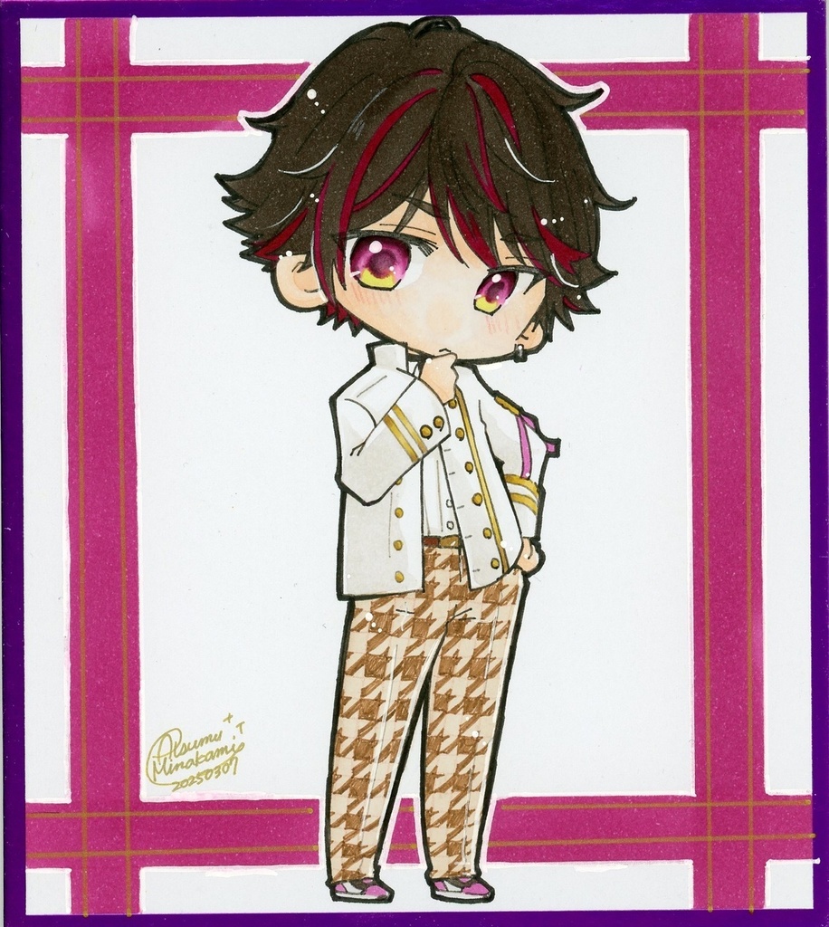 【非公式】Speciale酒寄颯馬イラスト【色紙】