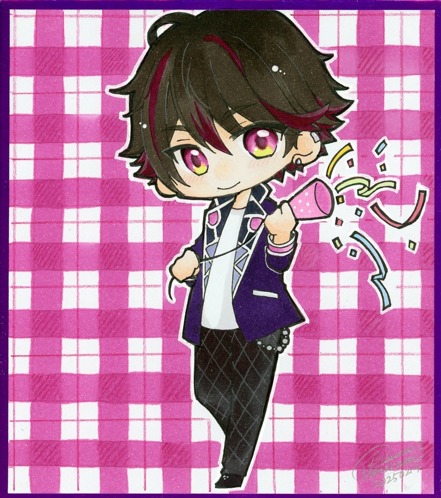 【非公式】Speciale酒寄颯馬イラスト【色紙】