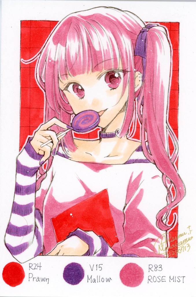 【イラスト原画】地雷系女子【ポスカサイズ】