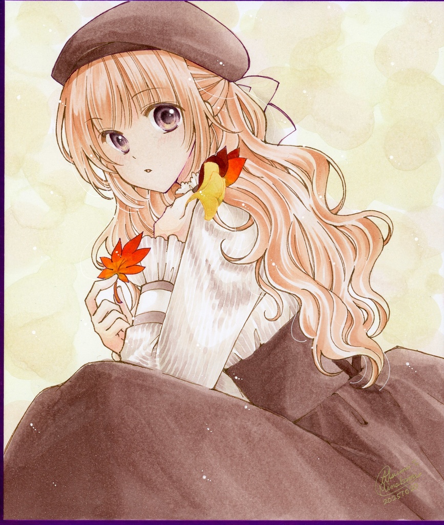 【イラスト原画】秋色【中色紙】