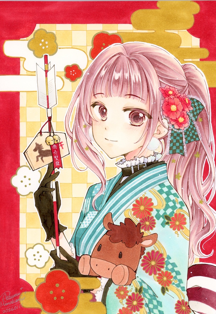 【イラスト原画】2026年賀イラスト【A5】