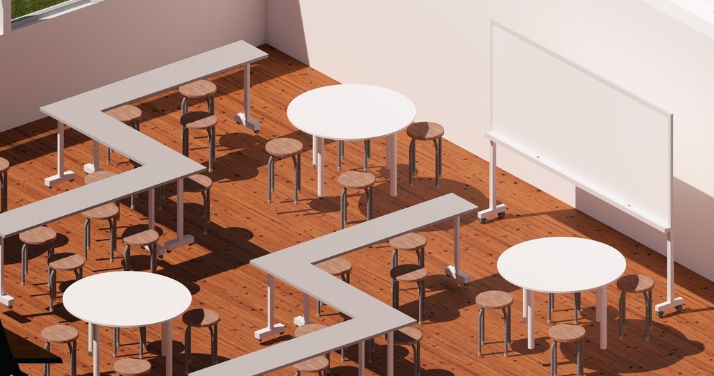 建築課題用｜グループワーク家具セット（SketchUp .skp）