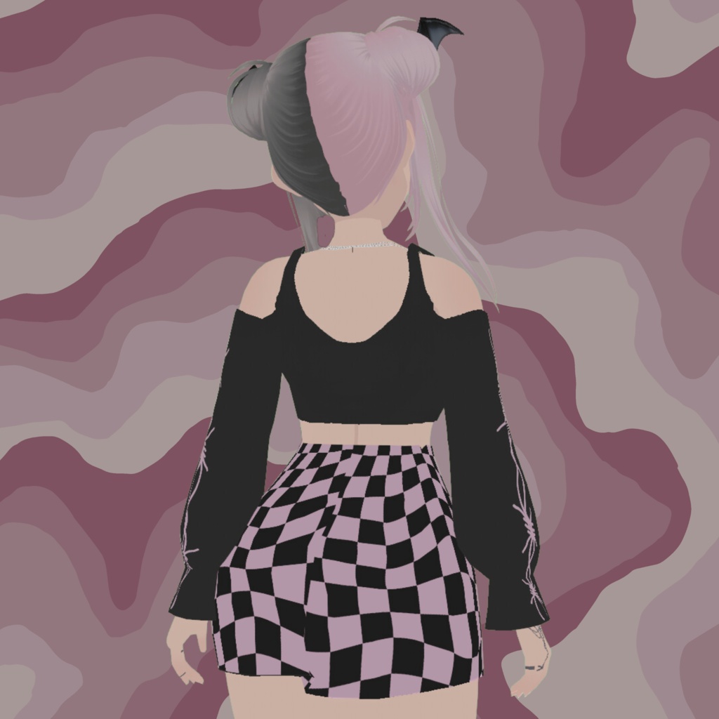 Y2K-Inspired Top + Skirt - VRoid