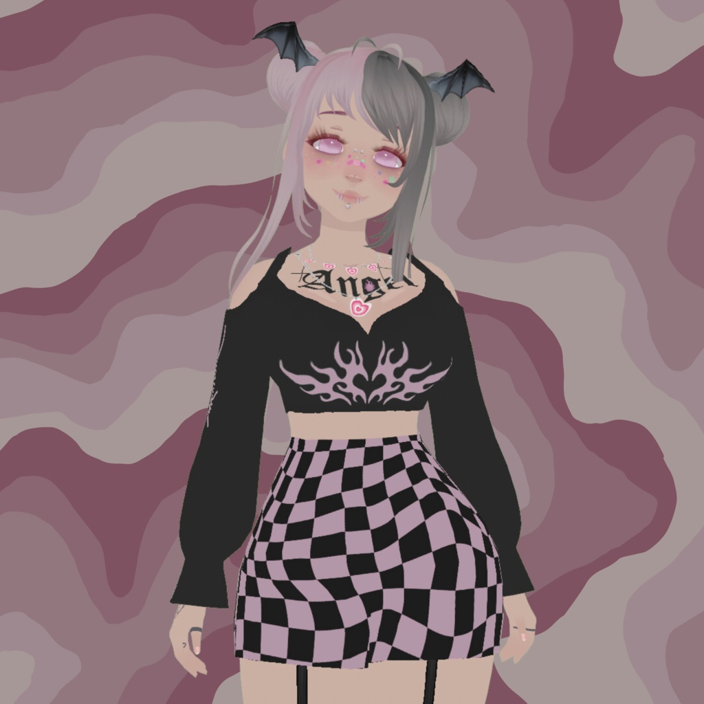 Y2K-Inspired Top + Skirt - VRoid