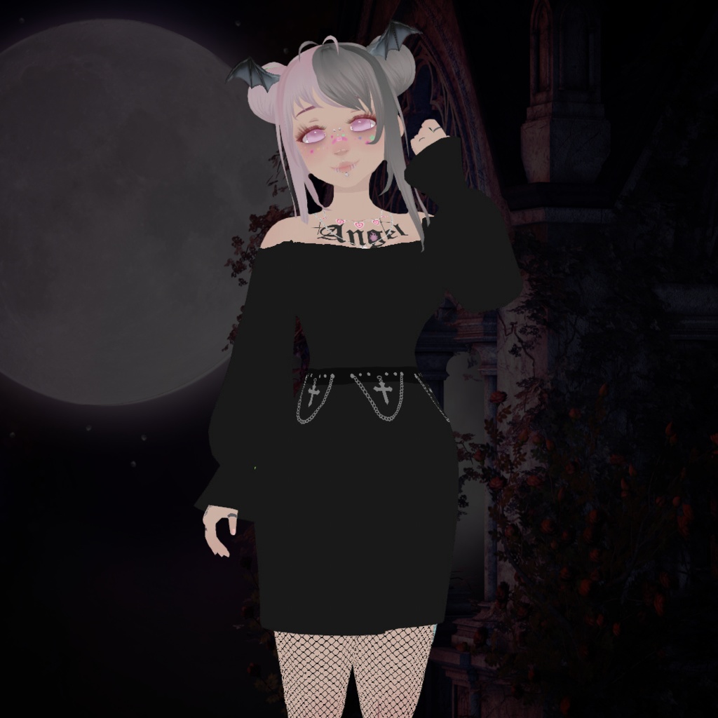 Simple Gothic Dress - VRoid