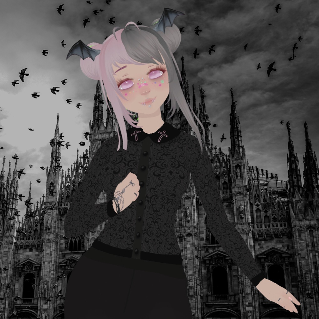Gothic Lace Top - VRoid
