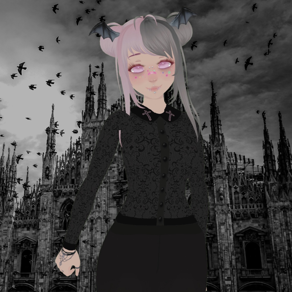 Gothic Lace Top - VRoid