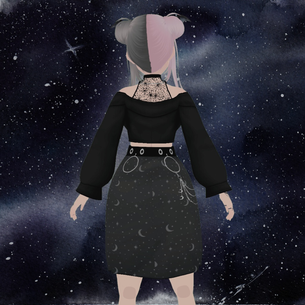 Celestial Slit Pencil Skirt - VRoid