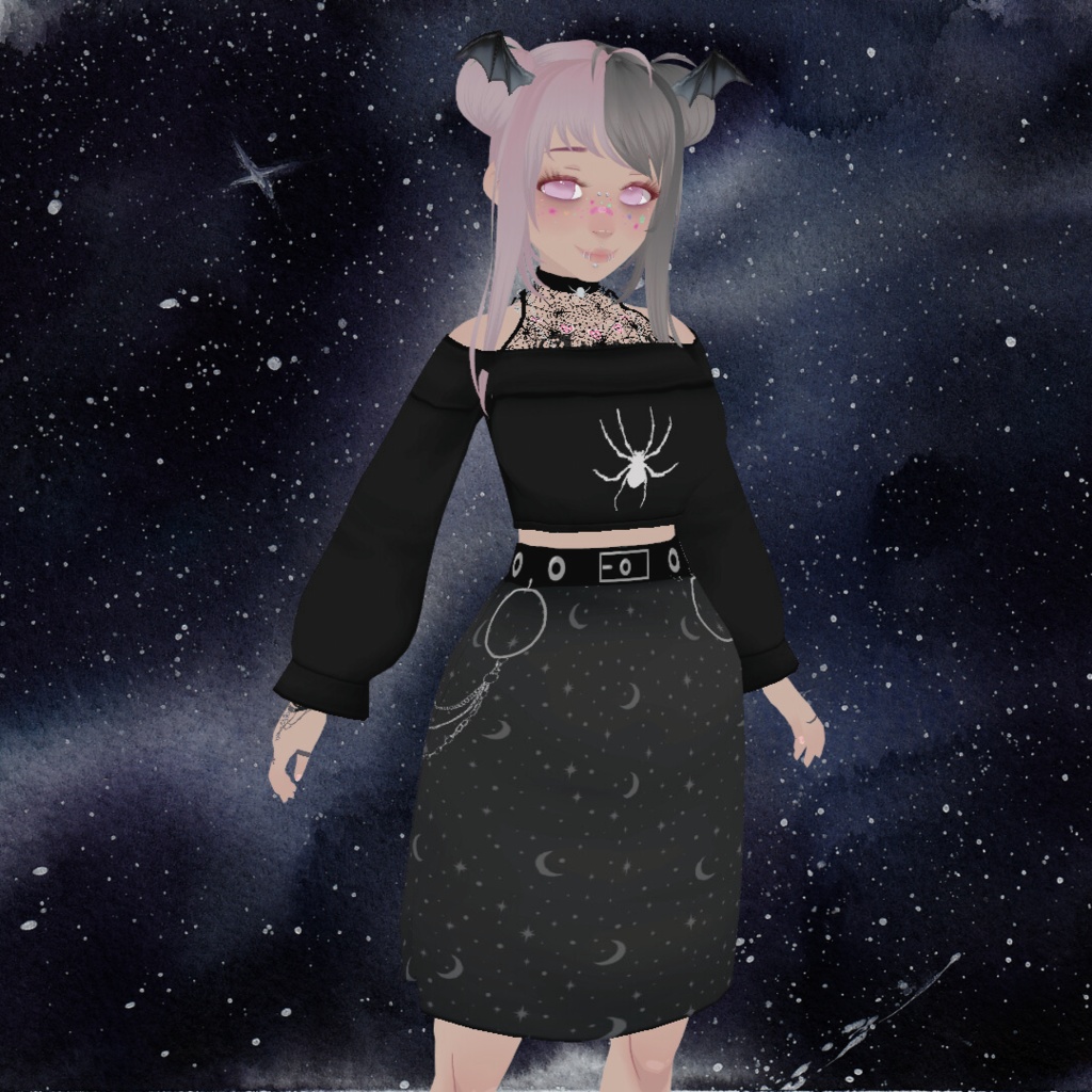 Celestial Slit Pencil Skirt - VRoid