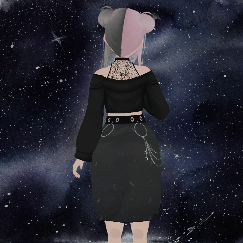 Celestial Slit Pencil Skirt - VRoid