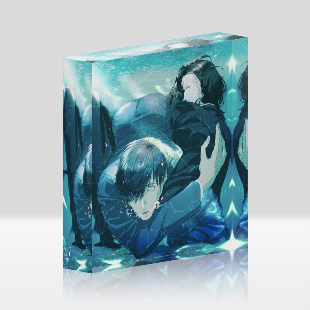 【アクリルブロック】The Whales in a Sea Cube