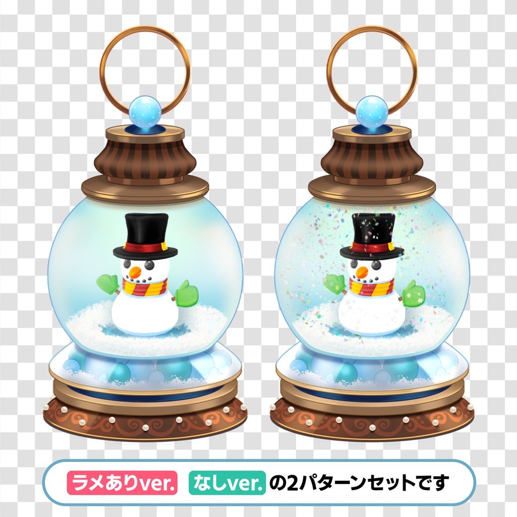 動く配信素材『ゆきだるまのスノードーム』