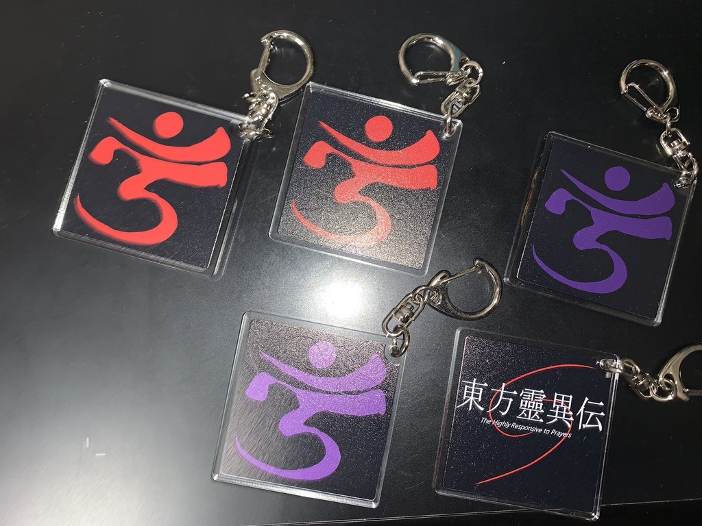 靈異伝パネル風キャラクターアクリルキーホルダー