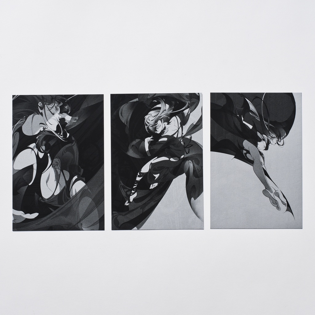 BLACK POSTCARD SET NOH