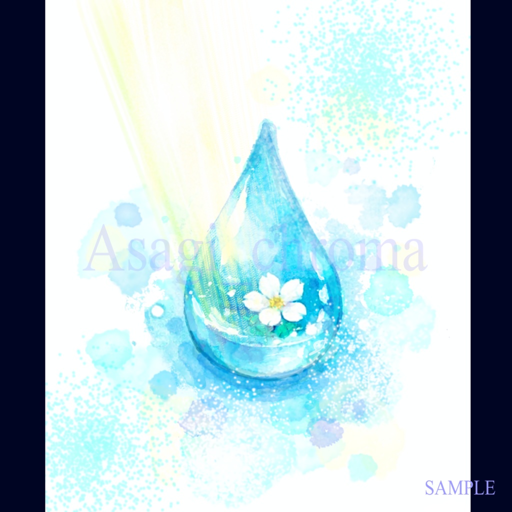 青のしずくシリーズ vol.1|お得な3点セット(高精細デジタルアート)