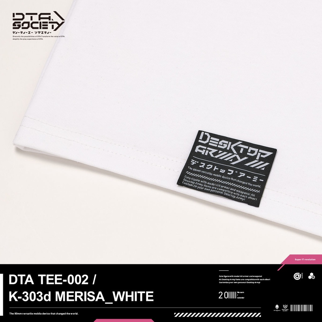 DTA TEE-002 / K-303d MERISA_WHITE デスクトップアーミー メリッサ Tシャツ