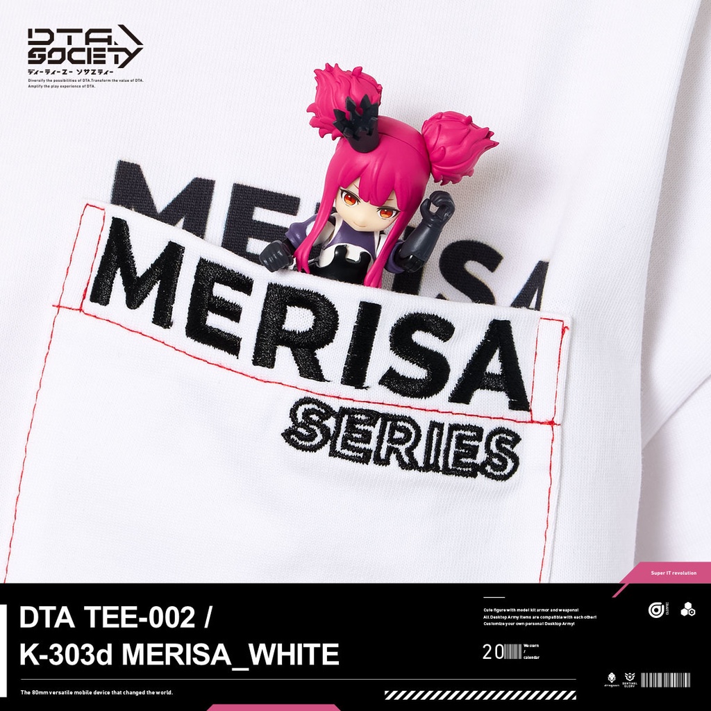 DTA TEE-002 / K-303d MERISA_WHITE デスクトップアーミー メリッサ Tシャツ