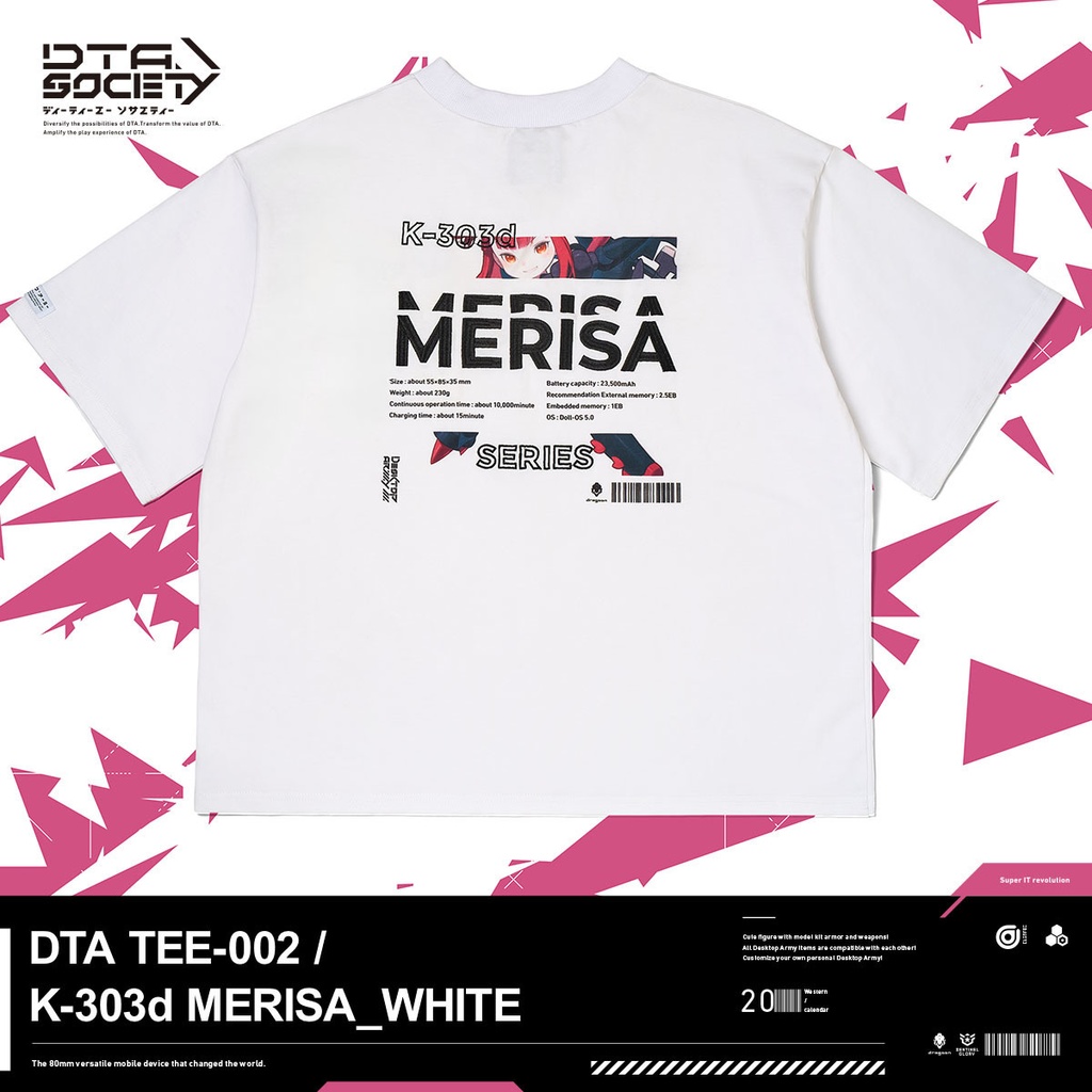 DTA TEE-002 / K-303d MERISA_WHITE デスクトップアーミー メリッサ Tシャツ