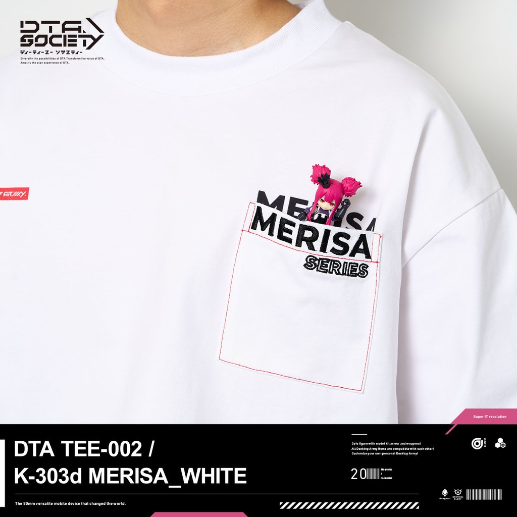 DTA TEE-002 / K-303d MERISA_WHITE デスクトップアーミー メリッサ Tシャツ