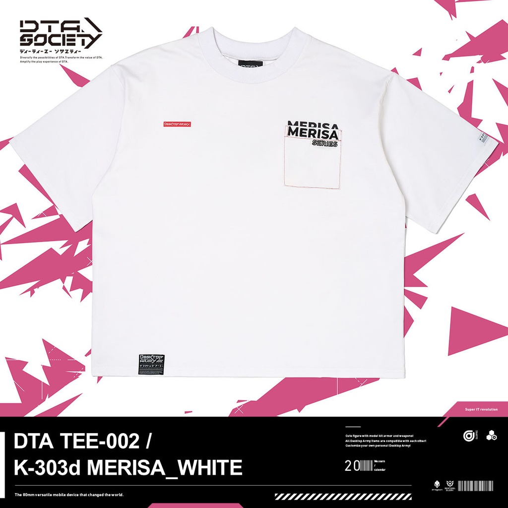 DTA TEE-002 / K-303d MERISA_WHITE デスクトップアーミー メリッサ Tシャツ