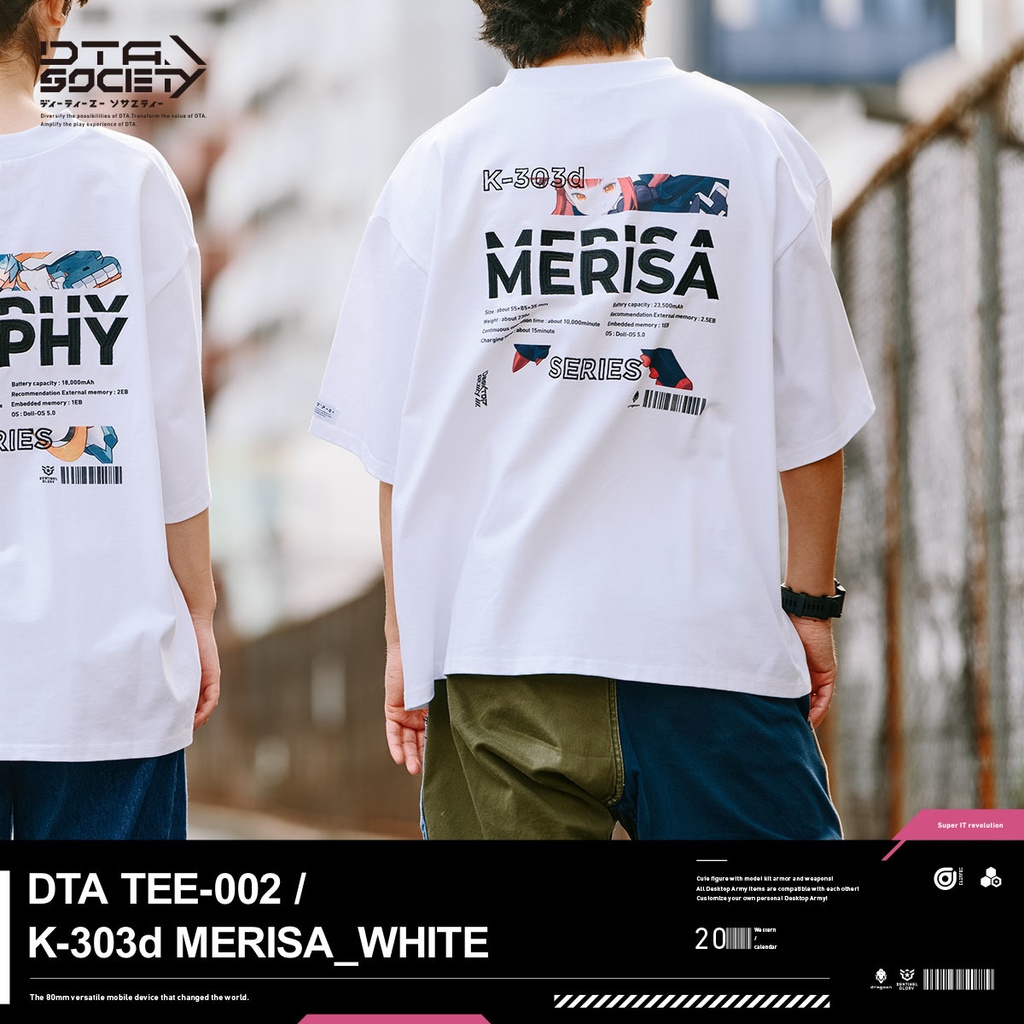DTA TEE-002 / K-303d MERISA_WHITE デスクトップアーミー メリッサ Tシャツ