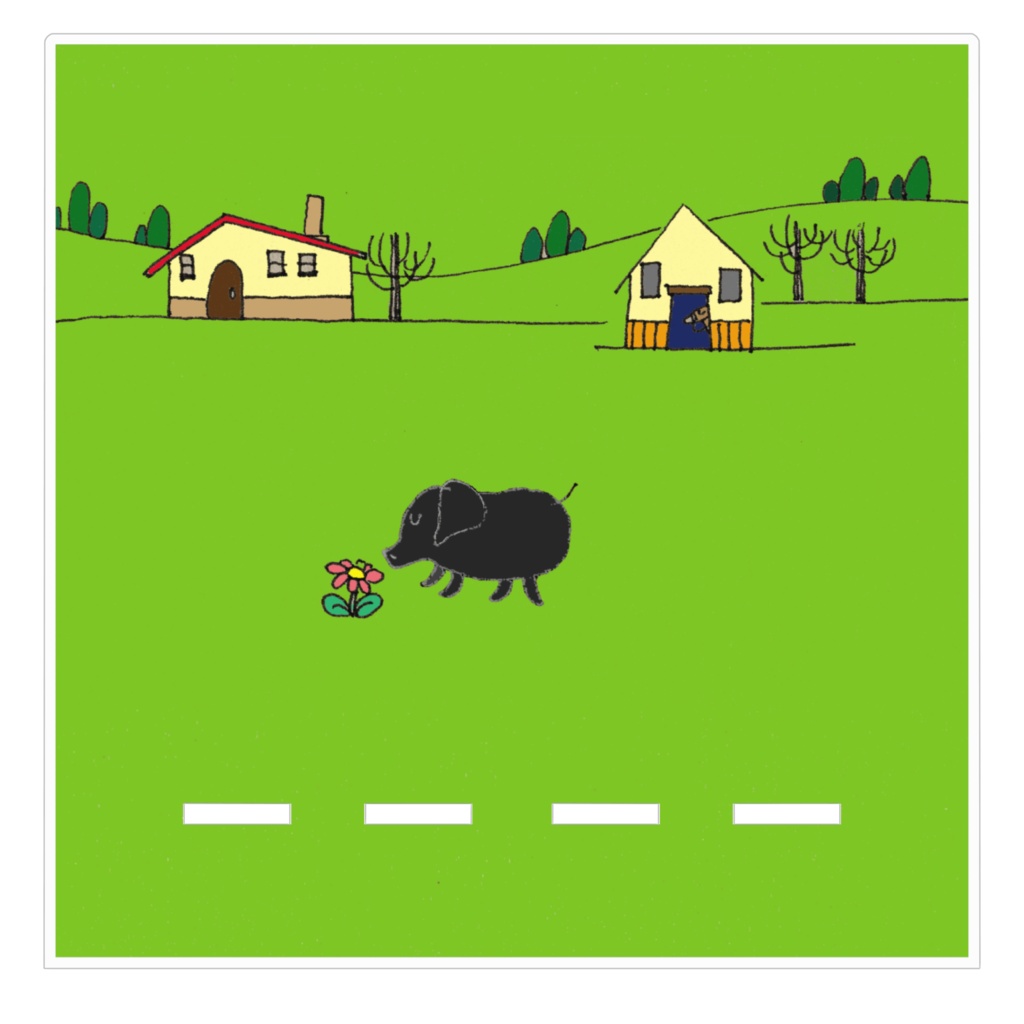 牧場のくろこぶた