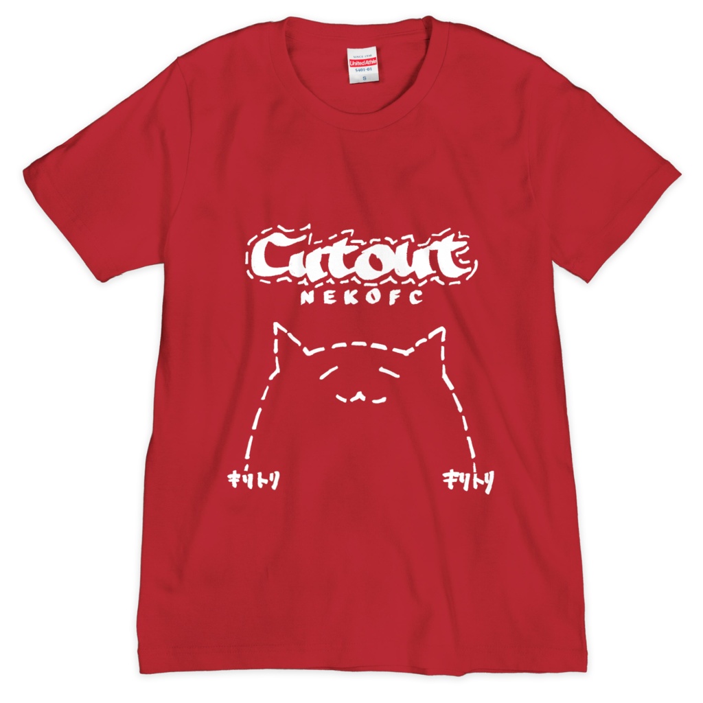Cutout NEKOFC Tシャツ RED